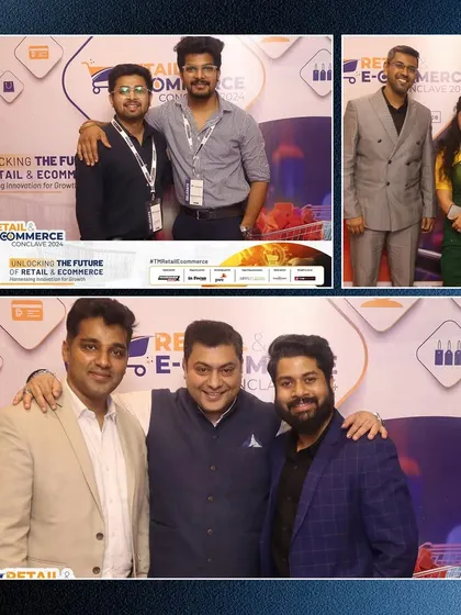 A collage of professionals from the Retail & E-Commerce Conclave in Delhi. Our Magic Mirror is a great way to add an element of fun to a corporate conference.