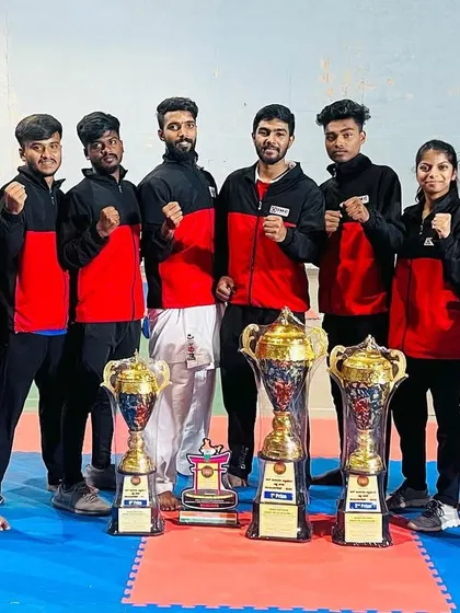 Our champions with their trophies. This is the result of relentless hard work and dedication.