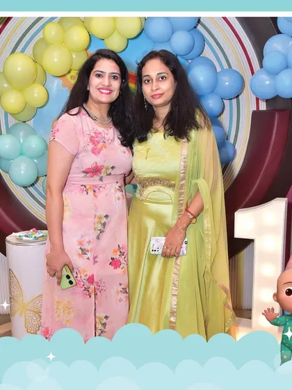 Guests enjoying the Cocomelon-themed party. Our spacious venue allows for comfortable mingling, ensuring that adults have as much fun as the little ones.