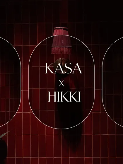 A branding shot from my collaboration with Hikki, highlighting the signature red tiles that define the space. This image encapsulates the project's aesthetic: bold, refined, and atmospheric.