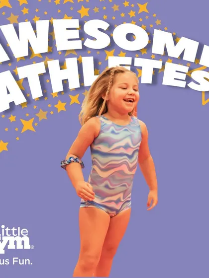 This young athlete is full of joy and energy. Our 'Awesome Athletes' theme for Pre-K focuses on building coordination and confidence through fun, skill-based activities.