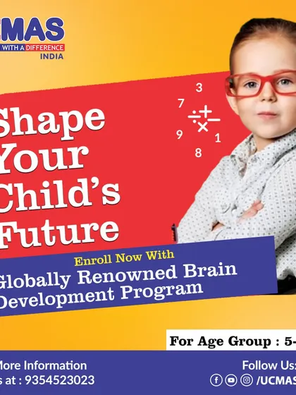 Shape your child's future with our globally renowned brain development program. Designed for ages 5-13, UCMAS provides the foundation for academic success and lifelong learning.