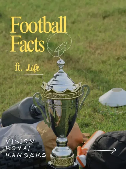 A trophy sits amongst training gear, a visual metaphor for how success in life, like in football, is built on the ground through daily practice and effort.