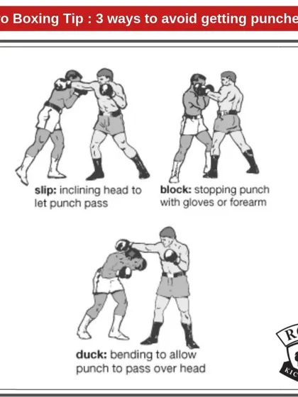 The best offense is a good defense. Here are three fundamental ways to avoid getting hit: slipping to make a punch miss, blocking to absorb impact, and ducking to evade headshots.