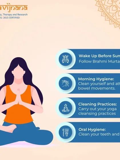 Our morning yoga rituals, which we introduce in the Fundamentals workshop, are based on ancient principles. This includes practices like waking before sunrise, morning hygiene, and cleansing practices to start the day with clarity.