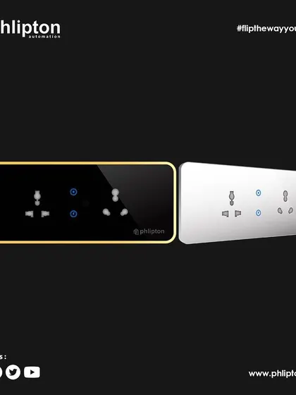 A look at my chamfered touch panel switches with integrated sockets, available in both black with a gold frame and classic white. A perfect blend of style and utility.