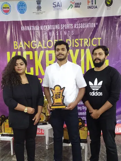 Another shot from my time as an official at the Bangalore District Kickboxing Championship. It's great to give back to the sport and help it grow.