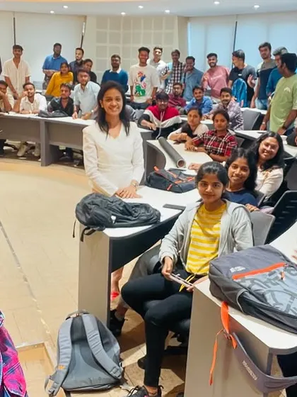 A selfie with the students after an interactive session. Their energy and curiosity are infectious, and it reinforces my belief in the importance of early nutrition education for building lifelong healthy habits.