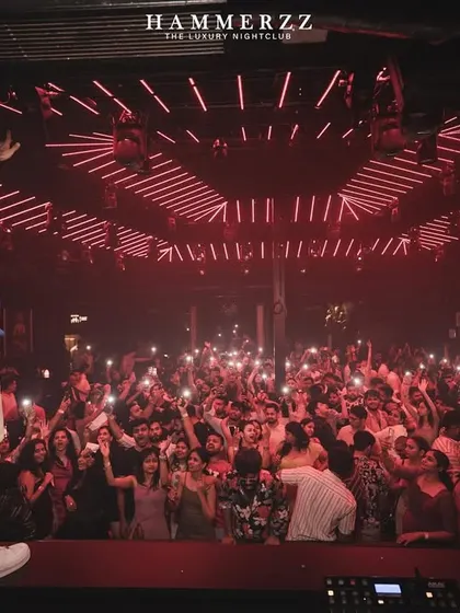 The view from the top at Hammerzz in Goa. A packed house with every phone light shining is the ultimate sign of a successful night.