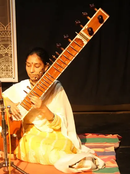 One of my senior students performing a solo piece during our Gurupoornima event. Her confidence and skill make me very proud as her guru.
