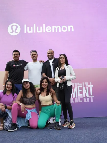 A group photo with some of the organizers and participants after the Lululemon event. All smiles after a great sweat session.