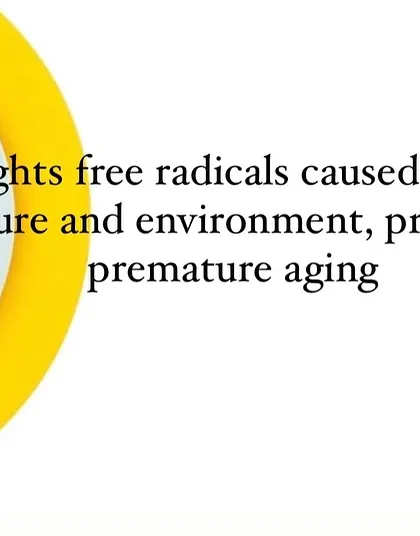 Vitamin C is a powerful antioxidant that fights free radicals caused by sun and pollution, which helps prevent premature aging.