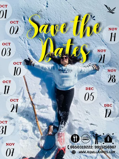 Save the dates! Chopta will soon be a winter wonderland, and you don't want to miss it. This is your chance to make a snow angel and experience the magic. Our batches for October to December are open for booking.