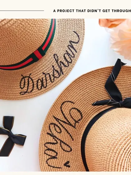 Not every project works out, and that's okay. These personalized hats were for a project that didn't get through. It was a lesson in resilience and staying true to my values as an artist.