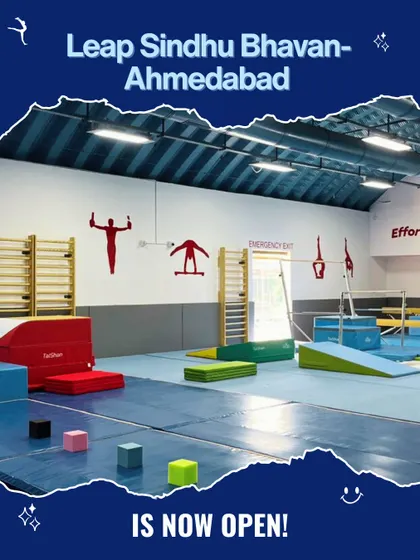 Our Sindhu Bhavan center in Ahmedabad is now open. The space is ready with brand new equipment and colorful, inviting training zones.