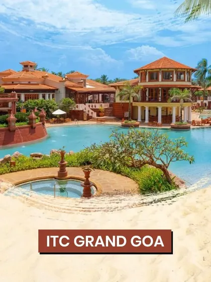 The stunning ITC Grand Goa, a luxury resort with beautiful pools and architecture, perfect for an opulent destination wedding.