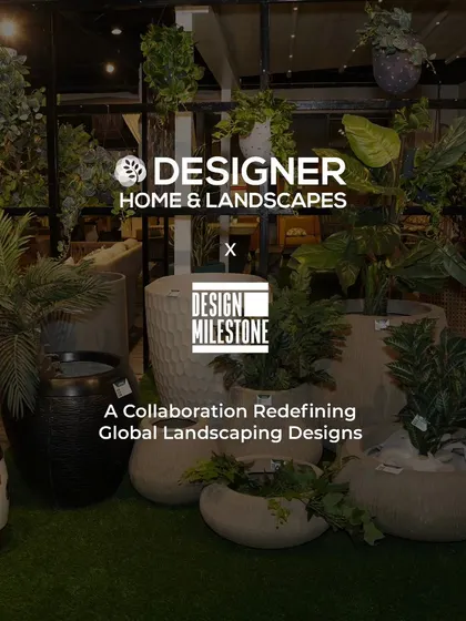 We are proud to be the Outdoor Landscape Partner for a premier luxury design event in Kolkata. This image showcases our collaboration with a display of our finest planters.