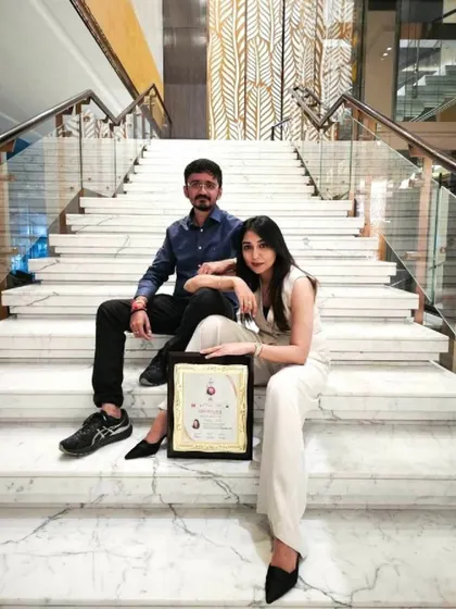 Celebrating the iGen award with my team. This achievement is a result of our collective gratitude, and I am thankful to our collaborators and clients for believing in our journey.