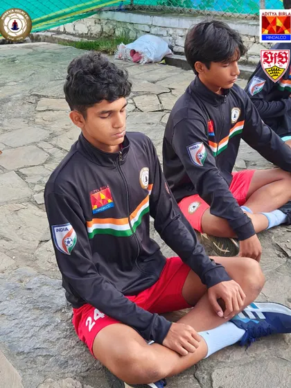 A warrior's mind must be as strong as their body. Here, our U16 players practice meditation at a monastery during a training camp. This focus on mental conditioning, breathing, and finding inner peace is a unique part of the Sudeva way.