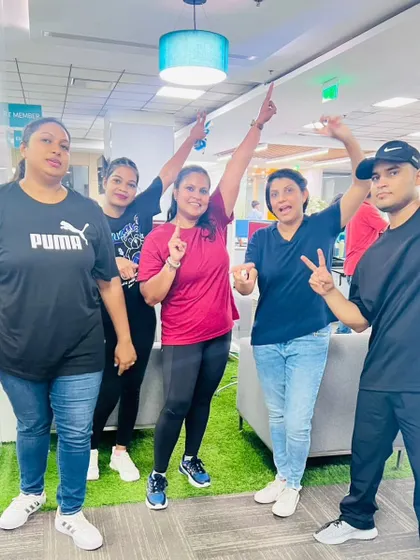 My team and I with some of the enthusiastic participants at Sinch, Noida. We handle all the music and moves, you just bring your team and get ready to have a great time.