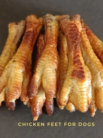 Our baked chicken feet are a natural and healthy chew for dogs. They are a great way to keep your dog entertained while also providing benefits for their dental and joint health.