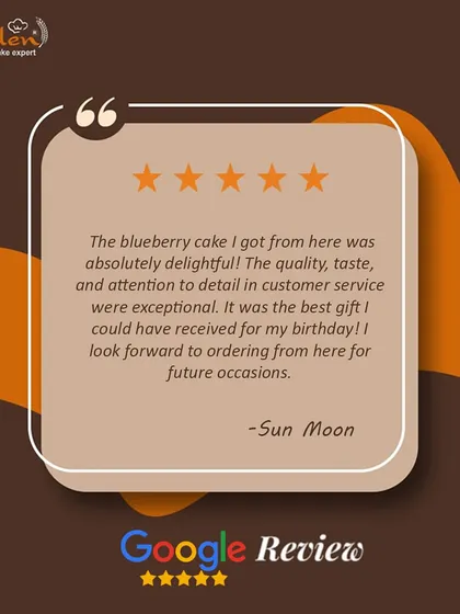 The blueberry cake I got from here was absolutely delightful!" We are so happy it was the best gift you could have received for your birthday.