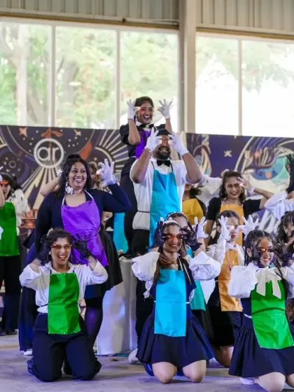 The runner-up Open Style Batch in a creative pose during their performance at Spectra 2025.