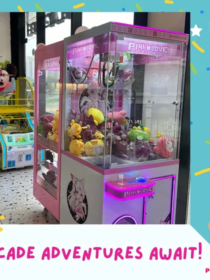 Arcade adventures await. A look at our claw machine and basketball arcade game, perfect for kids and adults.
