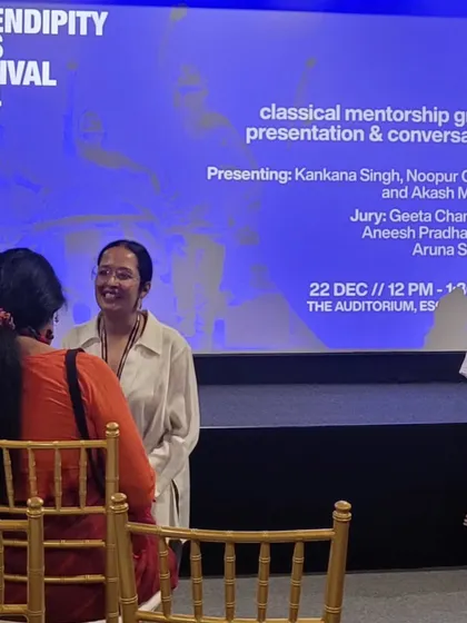 On the jury panel at the Serendipity Arts Festival. It is heartening to see new manifestations of the guru-shishya parampara being supported.