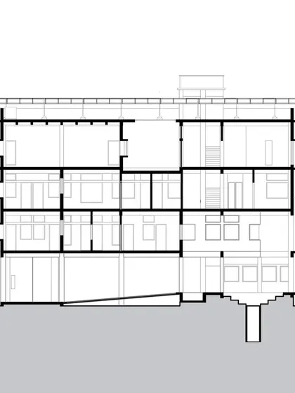 A duplicate of image 76, showing the building section.