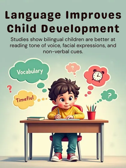 Bilingual children are often better at reading non-verbal cues like tone of voice and facial expressions. This skill is a core part of child development and social awareness.