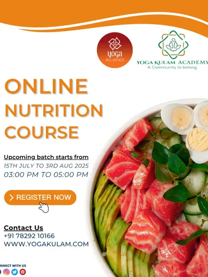 Showcasing a different meal type, this poster for our online nutrition course emphasizes the variety of diets we cover. We teach you to plan balanced meals that can include different protein sources and food groups, catering to both Indian and international dietary preferences.