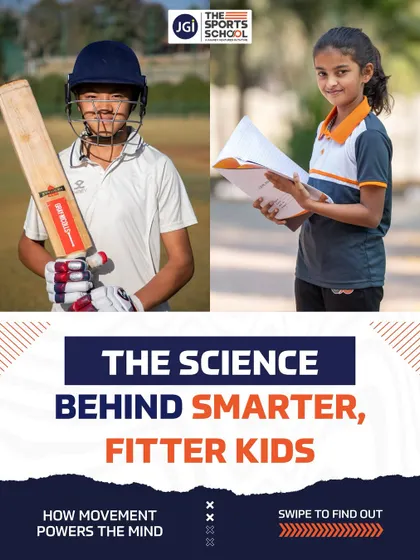 An infographic explaining the science behind how movement and sports participation lead to smarter, fitter kids.