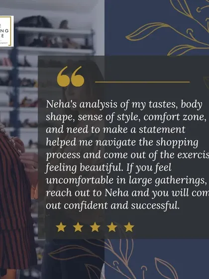 We believe in transformations that go beyond clothing. This testimonial from a client highlights how our detailed process, from style analysis to guided shopping, helped her regain confidence for in-person events.