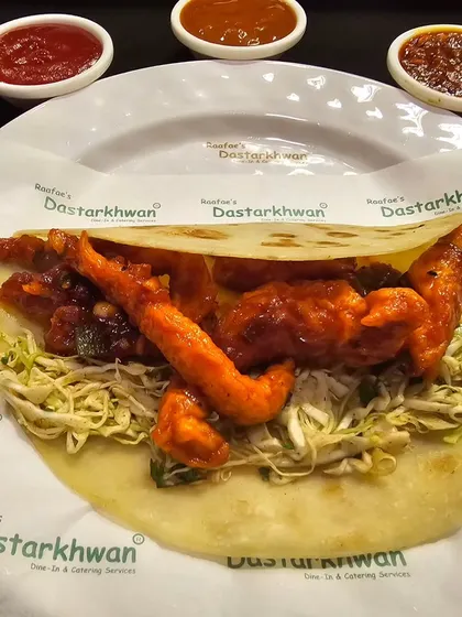 For those who like it spicy, here is my Chicken Chilli Roll. It's filled with boneless chicken pieces tossed in a hot and tangy chilli sauce, perfect for a quick and flavourful bite.
