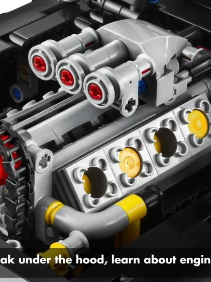 Students get to peek under the hood and learn about engines. This detailed model shows the inner workings of an engine, making a complex topic tangible and understandable.