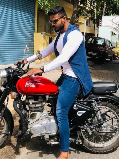I'm an original and that's perfection in itself. A healthy lifestyle gives you a different kind of confidence. Here I am with my Royal Enfield, ready for a ride.