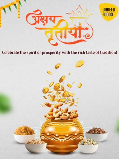 Celebrate Akshaya Tritiya, the spirit of prosperity, with the rich taste of tradition. My dry fruits are a great way to mark this auspicious day of new beginnings.