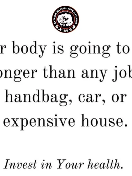 Your body is your most valuable asset. Investing in your health is the most important investment you will ever make.