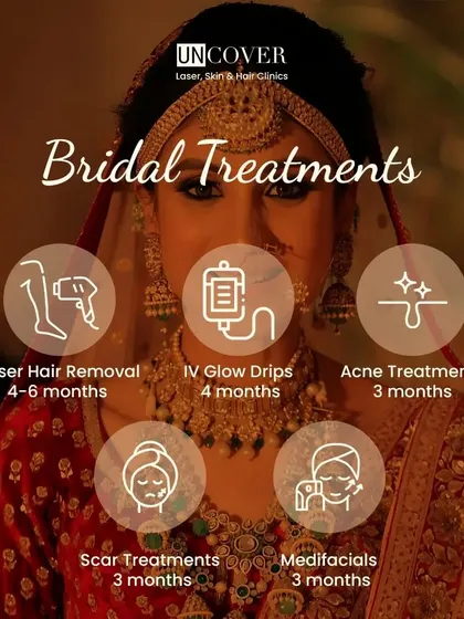 Your bridal beauty timeline starts here. From Laser Hair Removal to IV Glow Drips, we have a complete plan to get you ready for your big day.