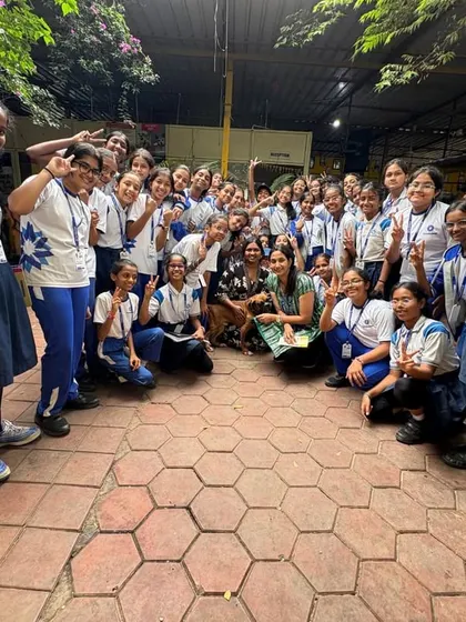 A group photo with the enthusiastic students from Euro School North after their shelter tour. We love seeing their excitement and hope their visit inspires a lifelong love for animals.