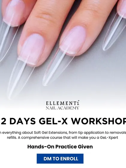 Gel-X has captured the market. Our 2-day workshop is a comprehensive course that will make you a Gel-Xpert, covering everything from tip application to removals and refills.
