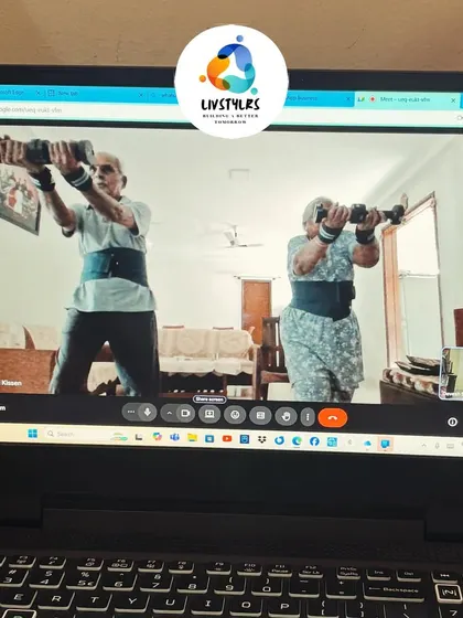 Age is no barrier to getting stronger. I am honored to train this inspiring 80-year-old couple online, guiding them through a dumbbell workout to improve their strength, balance, and overall vitality right from their home.