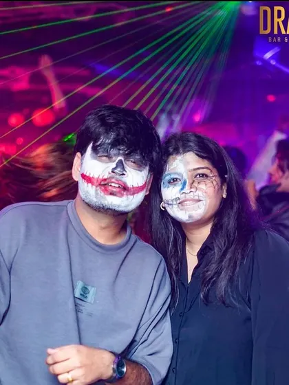 More creative Halloween makeup from the crowd at Drava.