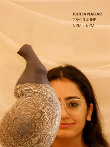 We introduce our resident artists, like Ishita Nagar, ahead of the showcase. This helps build a connection between the artist and the audience, highlighting the person behind the beautiful ceramic art.