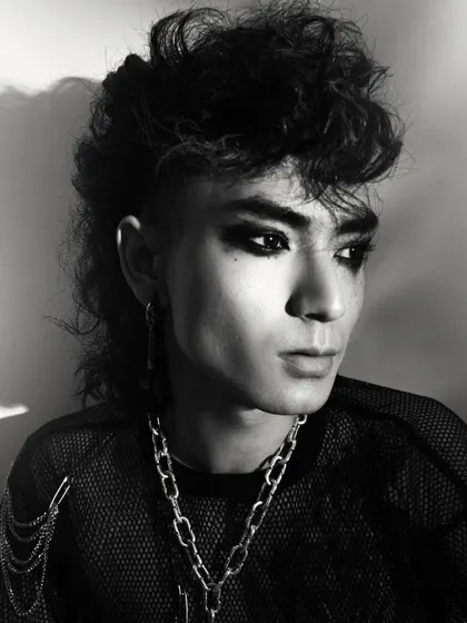 Another strong portrait from the punk series, with a focus on the model's intense expression.