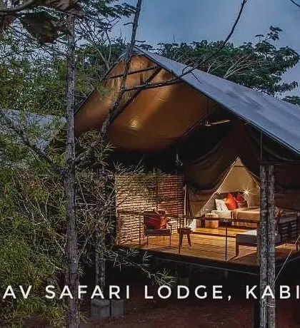 The luxurious tented rooms at KAAV Safari Lodge in Kabini offer a unique blend of camping and comfort, putting you right in the heart of the wilderness.
