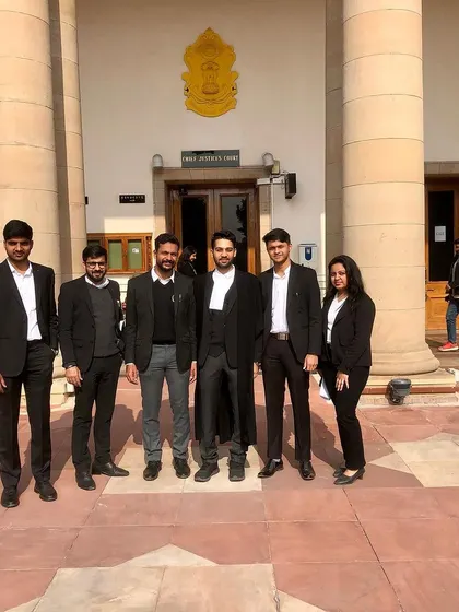 With my team inside the premises of the Supreme Court of India. Every visit is a reminder of our duty to the law and our clients.