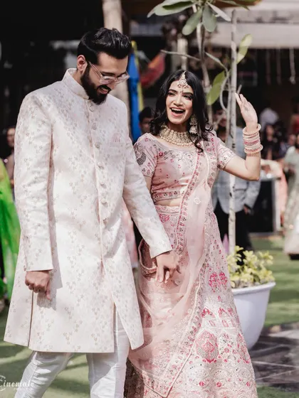 A fun, dynamic shot of the couple walking and laughing together. I aim to capture the energy and personality of each couple.