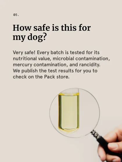 Safety is non-negotiable. Every batch of this fish oil is tested for its nutritional value, microbial contamination, mercury levels, and rancidity. We even publish the test results on our store for you to see.